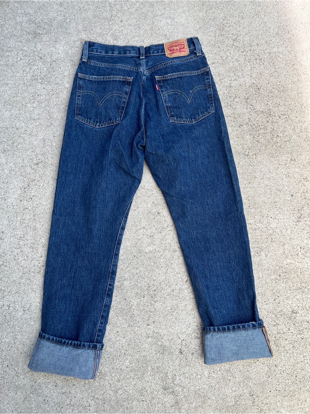 Levi's Relaxed Fit High Rise Dark Blue Jeans W26 L30